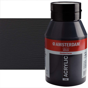 Amsterdam Standard Series Acrylic Paint - Oxide Black, 1 Liter Jar