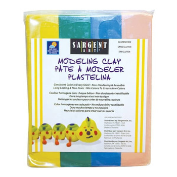 Sargent Art 1lb Non-Hardening Modeling Clay Pastel Colors