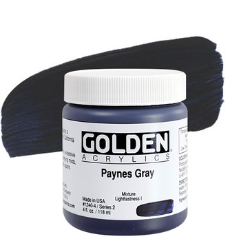 GOLDEN Heavy Body Acrylics - Payne's Grey, 4oz Jar