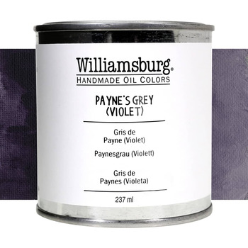 Williamsburg Handmade Oil Paint - Paynes Grey Violet, 237ml Can