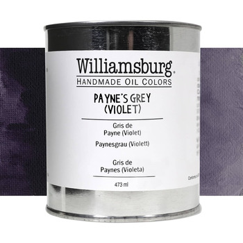 Williamsburg Handmade Oil Paint - Paynes Grey Violet, 473ml
