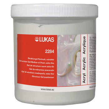 LUKAS Acrylic Mediums - Pearl Structure Gel Extra Fine, 250ml