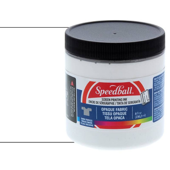 Speedball Opaque Fabric Screen Printing Ink 8 oz Jar - White