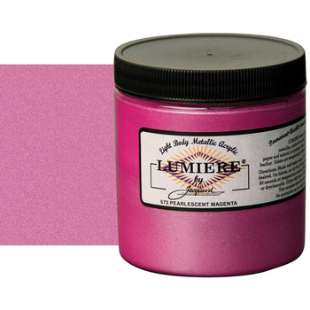 Jacquard Lumiere Fabric Color - Pearlescent Magenta, 8oz Jar