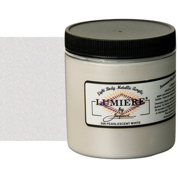 Jacquard Lumiere Fabric Color - Pearlescent White, 8oz Jar