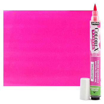 Pebeo Colorex Watercolor Marker, Fluorescent Pink