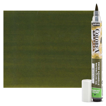 Pebeo Colorex Watercolor Marker, Olive Green