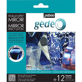 Pebeo Gedeo Mirror Effect Leaf 12 Sheet Pack - Blue