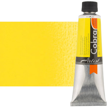 Cobra Water-Mixable Oil Color, Permanent  Lemon Yellow 150ml Tube