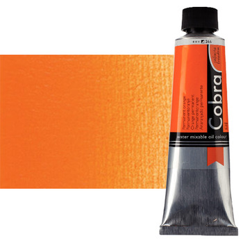 Cobra Water-Mixable Oil Color, Permanent Orange 150ml Tube