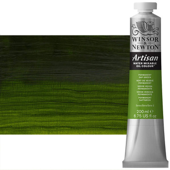 Winsor & Newton Artisan Water Mixable Oil Color - Permanent Sap Green, 200ml Tube