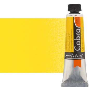 Cobra Water-Mixable Oil Color, Permanent Yellow Medium 40ml Tube
