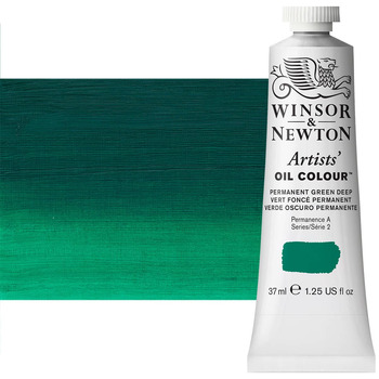 Winsor & Newton Artists' Oil Color - Permanent Green Deep, 37ml Tube