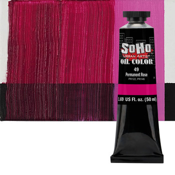 Soho Artist Oil Color Permanent Rose, 50ml Tube