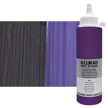 LUKAS Cryl Studio Acrylic Paint - Permanent Violet, 250ml Bottle