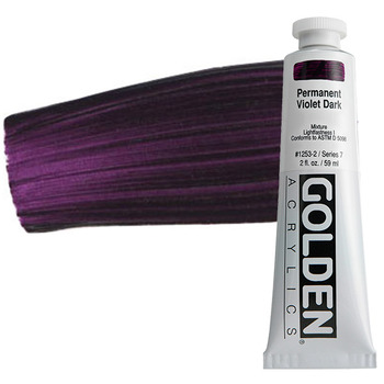 GOLDEN Heavy Body Acrylics - Permanent Violet Dark, 2oz Tube