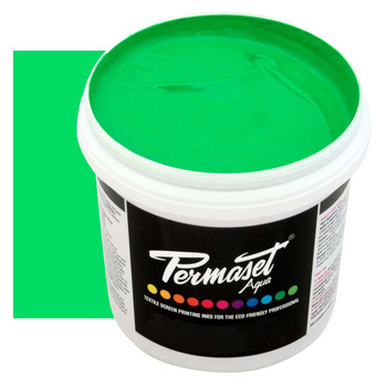 Permaset Aqua Supercover Fabric Printing Ink 1 Liter - Glow Green