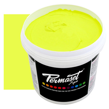 Permaset Aqua Supercover Fabric Printing Ink 1 Liter - Glow Yellow