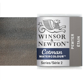 Winsor Newton Cotman Watercolor - Pewter, Half Pan