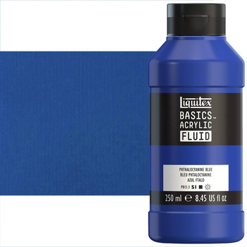 Liquitex BASICS Acrylic Fluid - Phthalocyanine Blue, 250ml Bottle