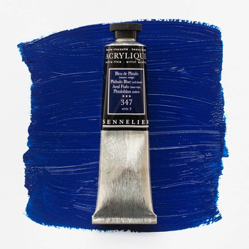 Sennelier Extra Fine Artist Acrylics - Phthalo Blue (Red Shade), 60ml