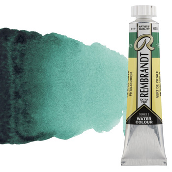 Rembrandt Artists' Watercolor, Phthalo Green 20ml Tube