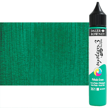 Daler-Rowney System 3 Fluid Acrylic Liner, Phthalo Green - 29.5ml