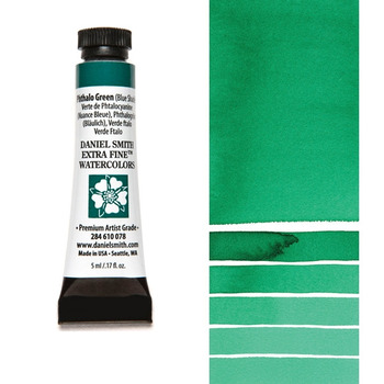 Daniel Smith Extra Fine Watercolor - Phthalo Green (Blue Shade), 5 ml Tube