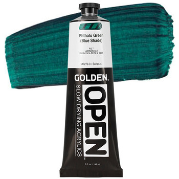 GOLDEN Open Acrylic Paints Phthalo Green (Blue Shade) 5 oz