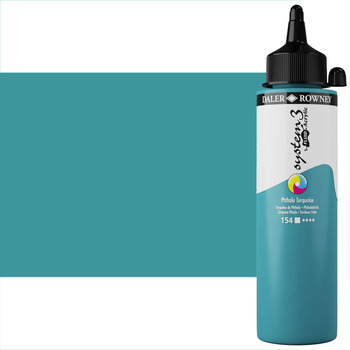 Daler-Rowney System3 Fluid Acrylic - Phthalo Turquoise, 250ml