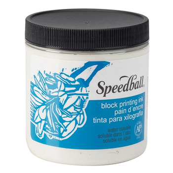 Speedball Block Printing Water-Soluble Ink 8oz - Platinum White