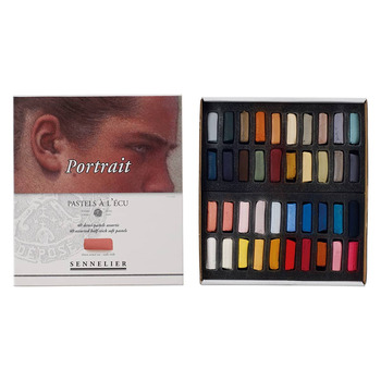 Sennelier Extra Soft Pastel Cardboard Box Set of 40 - Portrait Colors, Half-Sticks