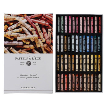 Sennelier Extra Soft Pastel Cardboard Box Set of 48 - Portrait Colors, Standard