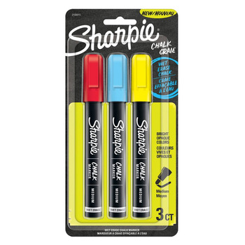 Sharpie Chalk Marker - Primary Colors, Pack of 3