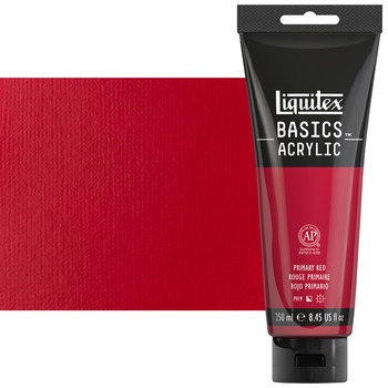 Liquitex Basics Acrylic Paint - Primary Red, 250ml Jar