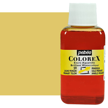 Pebeo Colorex Watercolor Ink Primary Yellow, 250ml