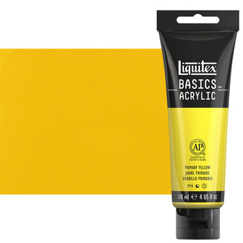 Liquitex Basics Acrylic Paint - Primary Yellow, 4oz Tube