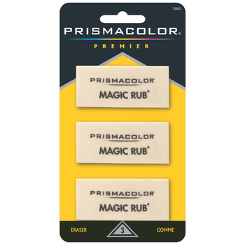 Prismacolor Magic Rub Eraser, Pack of 3