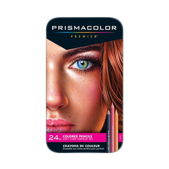 Prismacolor Premier Colored Pencils Tin Set of 24 Portrait Colors