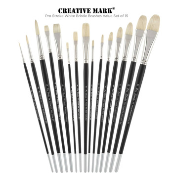 Creative Mark Pro Stroke Premium White Bristle Brush Sets