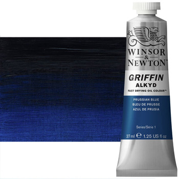 Winsor & Newton Griffin Alkyd Fast-Drying Oil Color - Prussian Blue, 37ml Tube