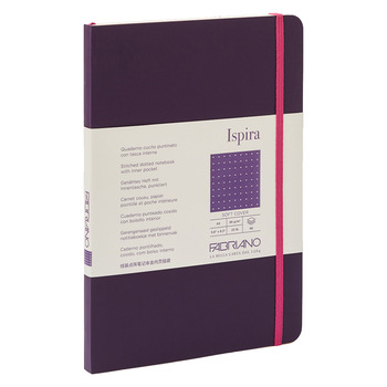 Fabriano Ispira Notebooks 5.8 x 8.3 Dot Grid Softbound (96-Sheets) Purple