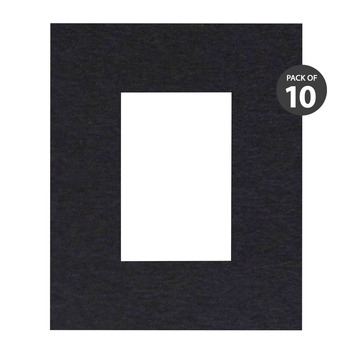Pyramid Pre-Cut Mats 4 Ply - Style O - Knight Black (Pack of 10)