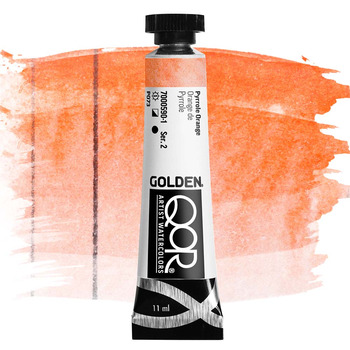 Qor Watercolor Paint - Pyrrole Orange, 11ml Tube