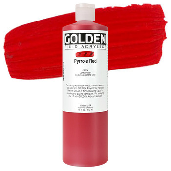 GOLDEN Fluid Acrylics Pyrrole Red 16 oz