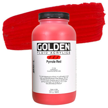 GOLDEN Fluid Acrylics Pyrrole Red 32 oz