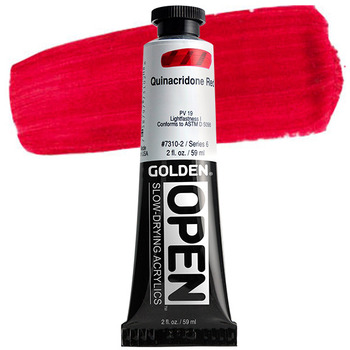 GOLDEN Open Acrylic Paints Quinacridone Red 2 oz