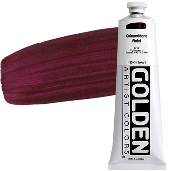 GOLDEN Heavy Body Acrylics - Quinacridone Violet, 5oz Tube