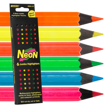 Raffine Neon Jumbo Colored Pencil Set of 6