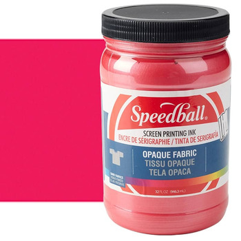 Speedball Opaque Fabric Screen Printing Ink 32 oz Jar - Raspberry